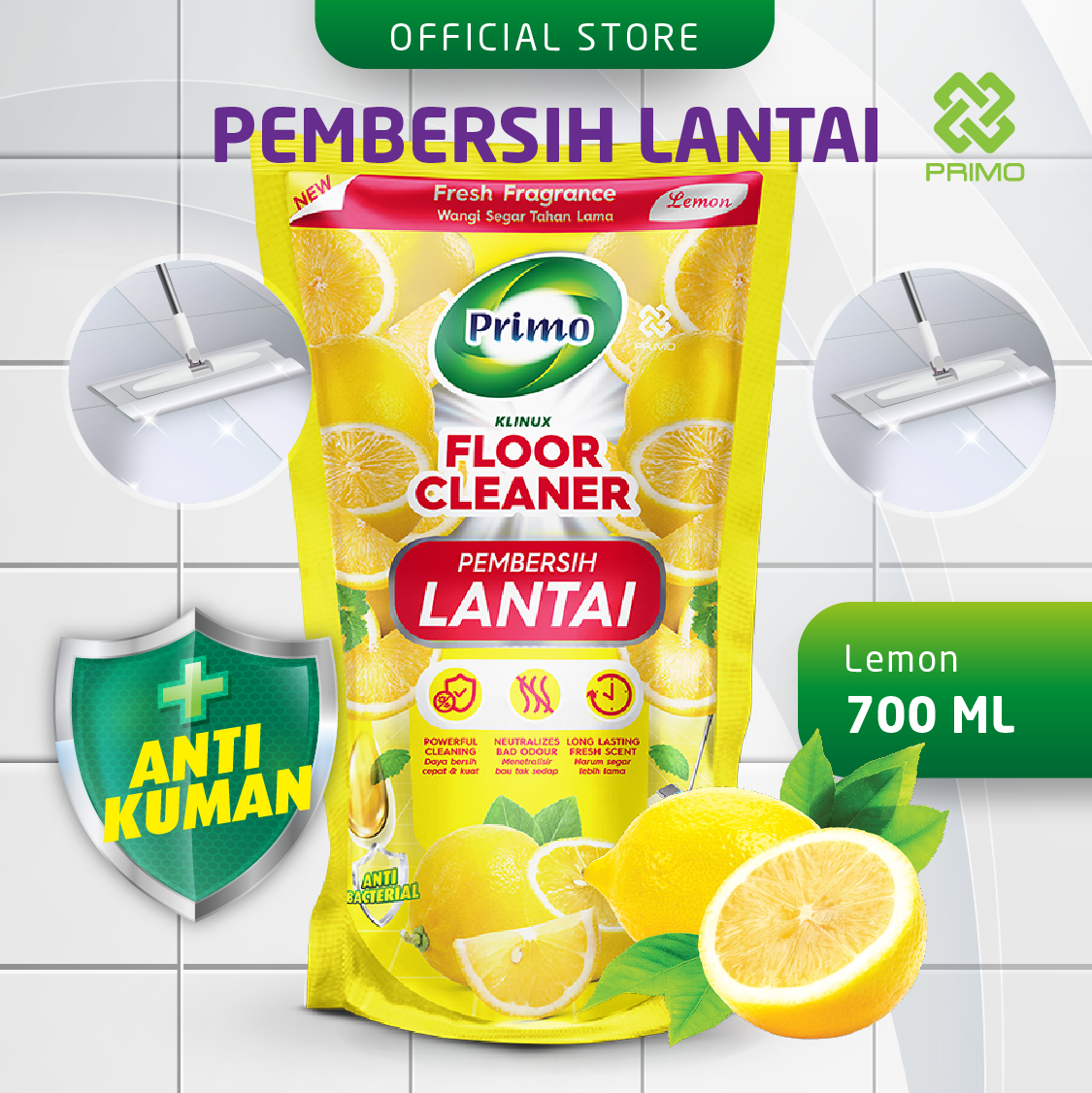 Floor Cleaner Lemon 700mL - Pembersih Lantai Anti Bakteri