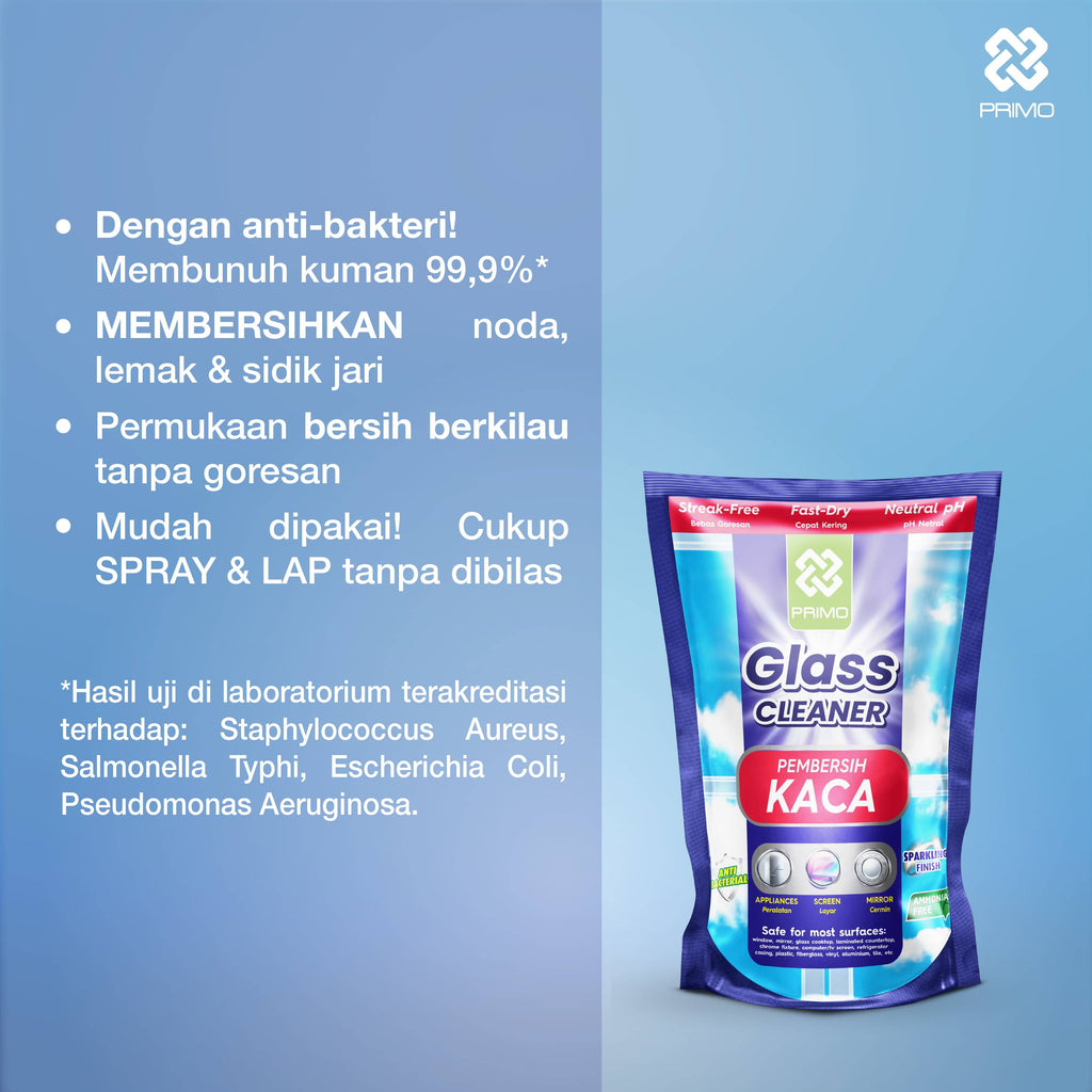 Glass Cleaner 500mL-  Pembersih Kaca Anti Kuman Serbaguna