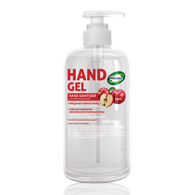 Handgel Sanitizer Liquid Thin Gel Apple 500mL - no-rinse hand antiseptic