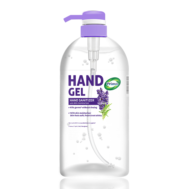 Hand Gel Sanitizer Liquid Thin Gel Lavender 1L Pump - no-rinse antiseptic hand cleaner