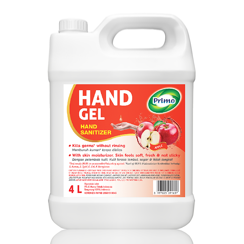Handgel Sanitizer Liquid Thin Gel Apple 4L - antiseptik pembersih tangan tanpa bilas