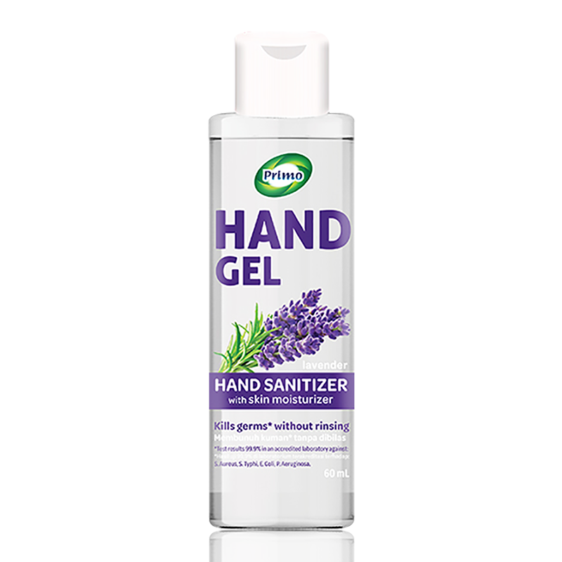 Hand Gel Sanitizer Lavender 60mL - rinse-free hand cleanser antiseptic