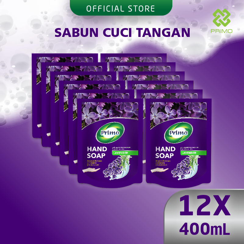 Handsoap Lavender 12pcs x 400mL -  Sabun Cuci Tangan Anti Bacterial