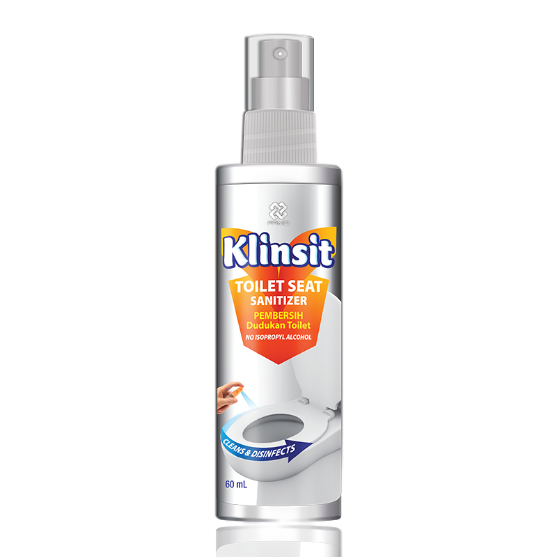 Klinsit Toilet Seat Sanitizer 60mL - Disinfectant toilet seat cleaner spray