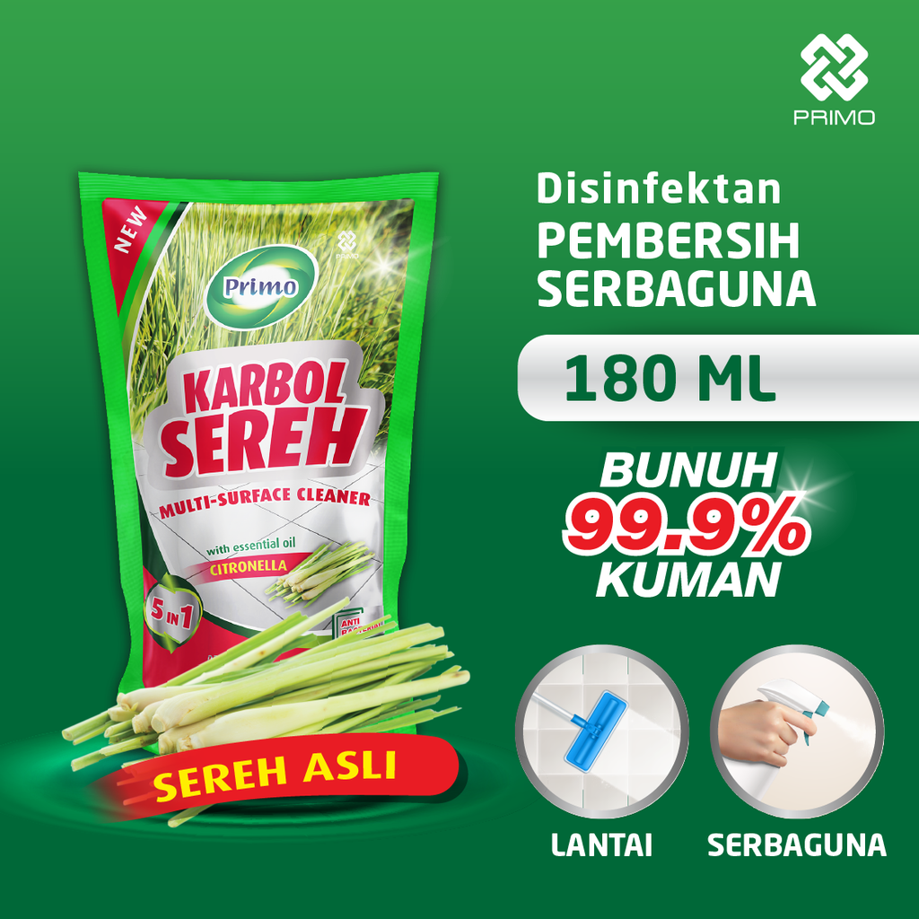 Original Citronella Lemongrass Carbolic Cleaner 180mL - Multipurpose Disinfectant Anti-germ Cleaner