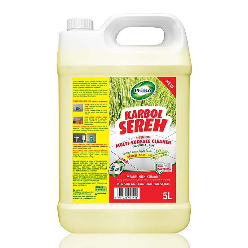 Premium Citronella Carbolic Cleaner 5L - Multi-Purpose Disinfectant Anti-Germ Cleaner