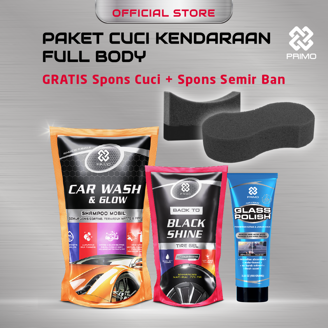 Paket Cuci Kendaraan Full Body Motor Mobil Primo