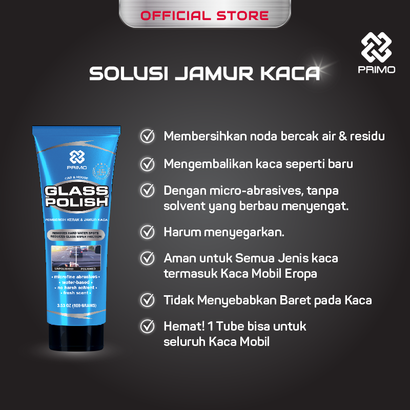 Paket Combo Solusi Jamur Kaca & Atasi Baret Body Mobil Motor PRIMO