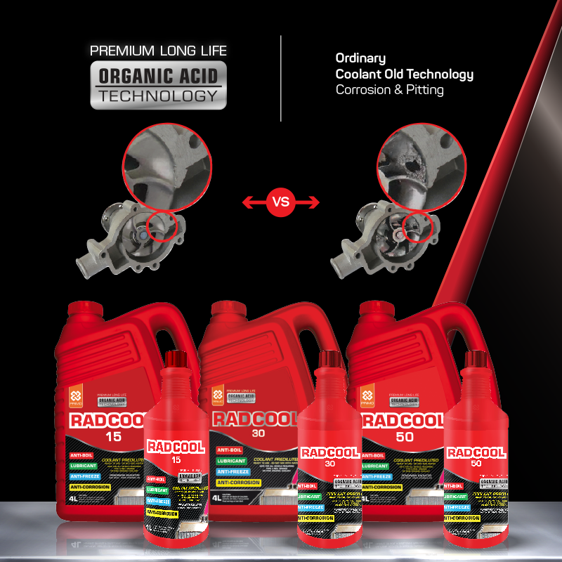 Rad Cool 30 Ready To Use 1L - Radiator Coolant with Organic Acid Technology (OAT)