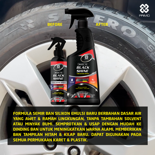 Back To Black Shine Tire Spray 5L - Tire Polisher & Blackener Treatment