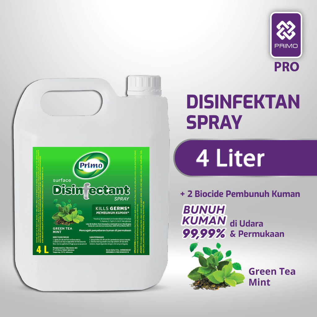 Disinfectant Air Surface Spray Greentea Mint 4L - Non Alkohol