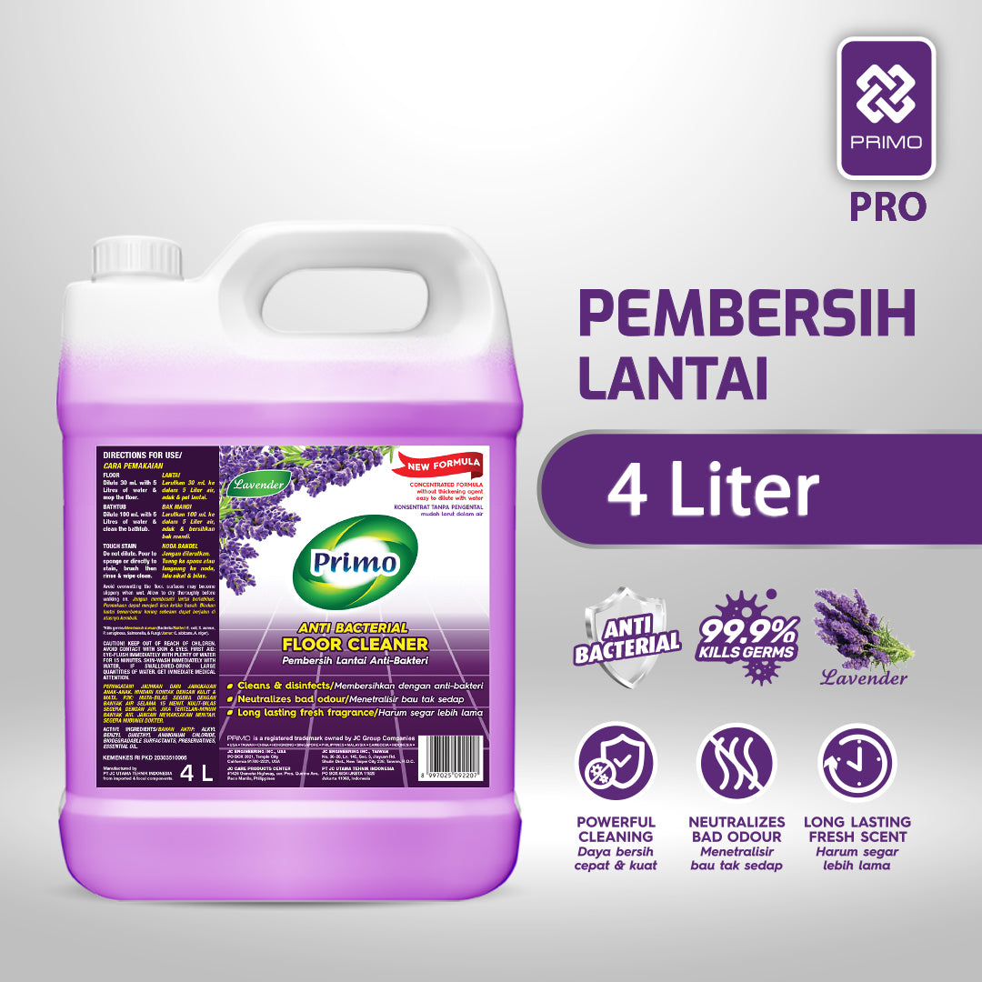 Floor Cleaner Lavender 4L - Pembersih Lantai Anti Bakteri