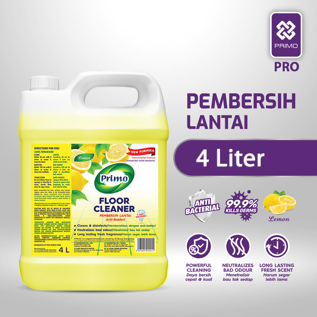 Floor Cleaner Lemon 4L - Pembersih Lantai Anti Bakteri