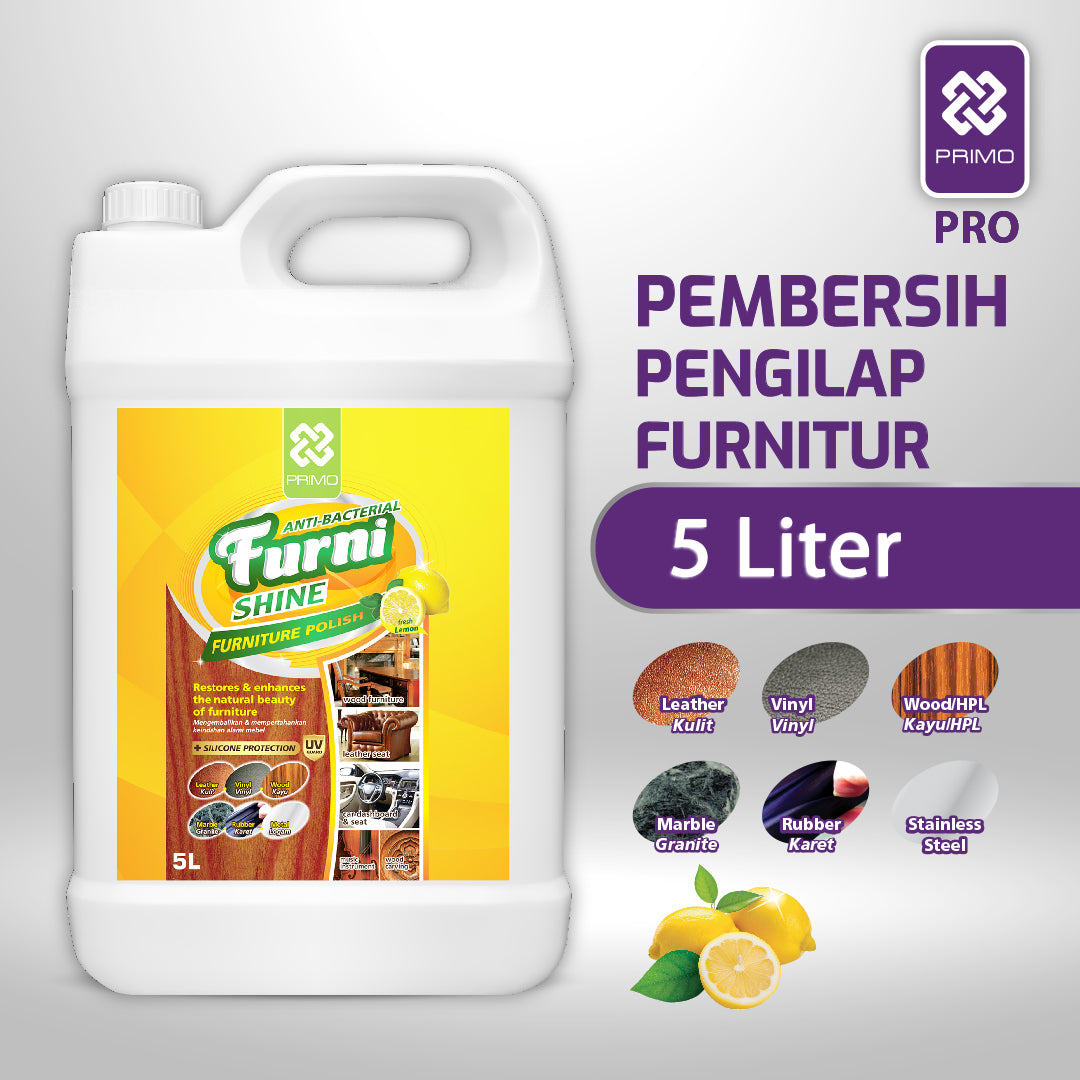 Furnishine 5L - Pembersih & Pengkilap Furniture dengan Antibacterial Disinfectant