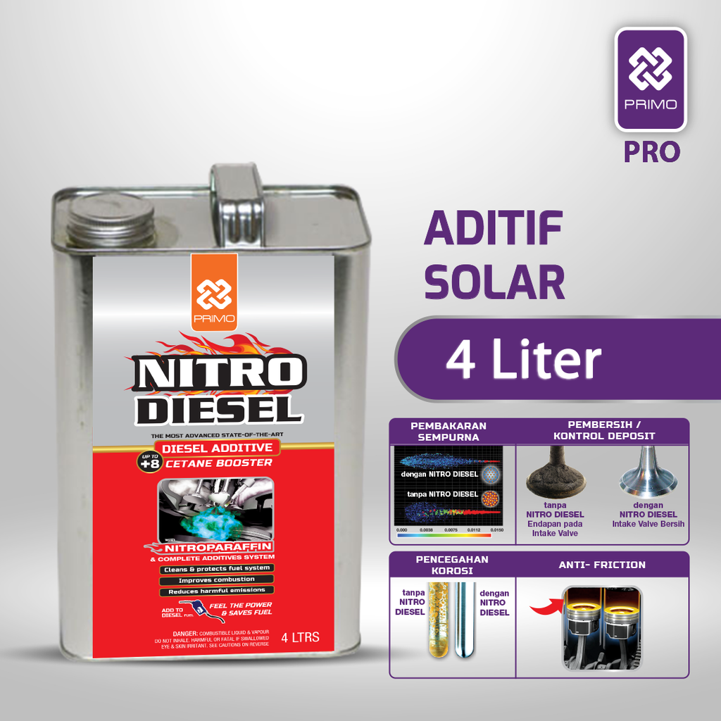 Nitro Diesel 4L - Diesel Booster with Nitroparaffin Technology + 8 Cetane