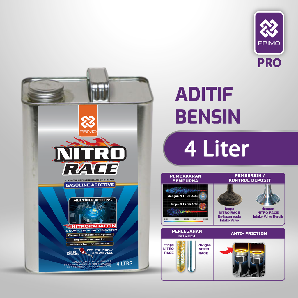 Nitro Race 4L - Gasoline Booster with Nitroparaffin Technology