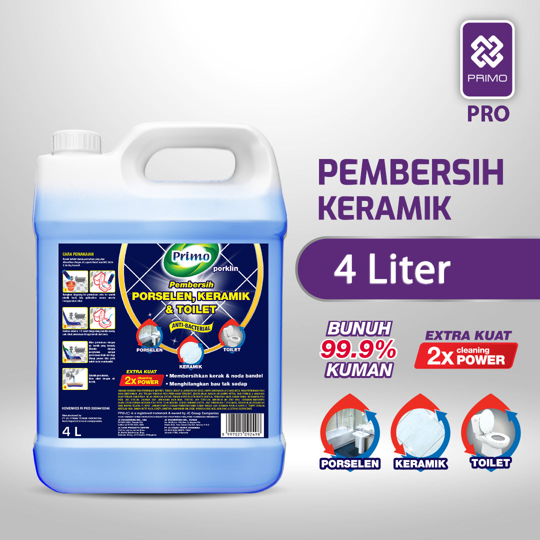 Porklin Blue Strong 4L - Ceramic, Porcelain, Bathroom & Toilet Cleaner