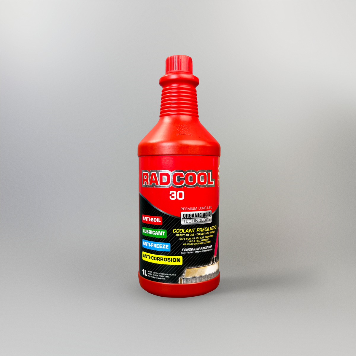 Rad Cool 30 Ready To Use 1L - Radiator Coolant with Organic Acid Technology (OAT)