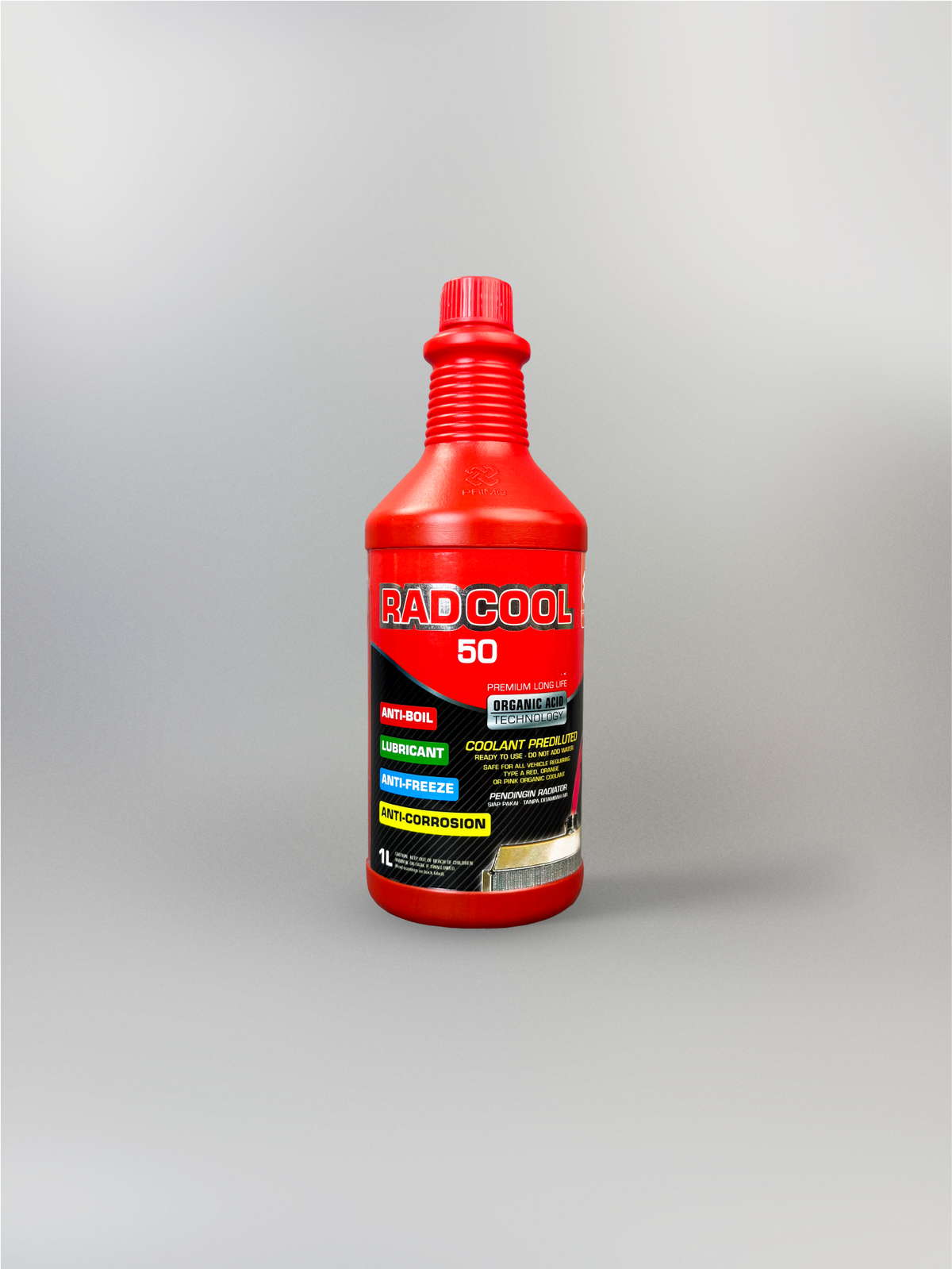 Rad Cool 50 Ready To Use 1L- Pendingin Radiator dengan Organic Acid Technology (OAT)