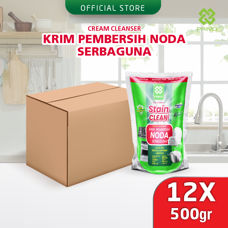 Stain Clean 12pcs x 500gr - Cream Cleanser Pembersih Noda Serbaguna