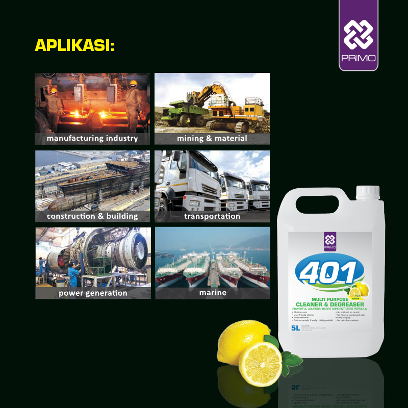 Multipurpose Cleaner 401 - Pembersih & Degreaser Multifungsi Biodegredable 5L