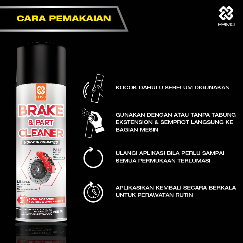 Brake & Part Cleaner 500mL - Pembersih Cakram Rem & Sparepart (Solvent Based)