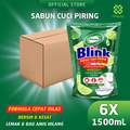 Blink Dishwashing 6pcs x 1500mL- Sabun Cuci Piring Jeruk Nipis (Konsentrat Asli, Tanpa Pengental)