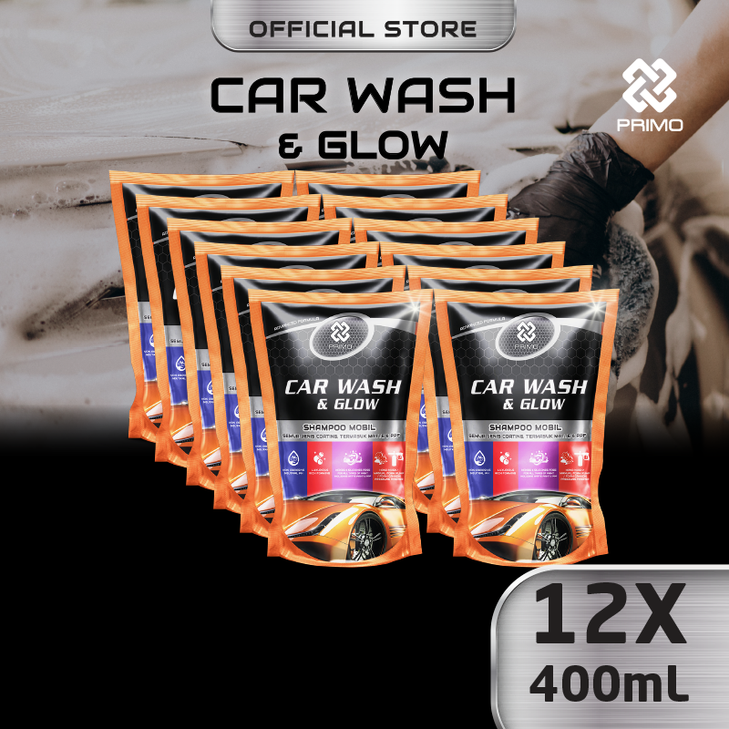 Car Wash & Glow 12pcs x 400mL - Car Shampoo Gold Class