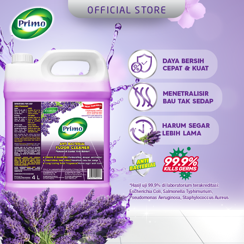 Floor Cleaner Lavender 4L - Pembersih Lantai Anti Bakteri