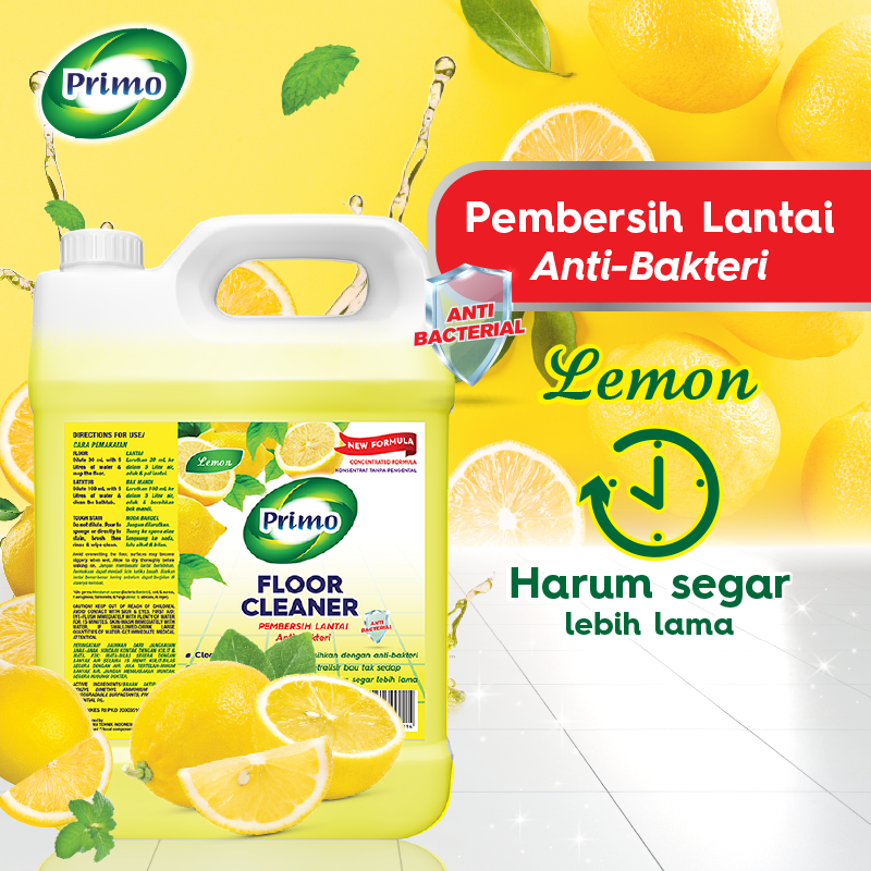 Floor Cleaner Lemon 4L - Pembersih Lantai Anti Bakteri