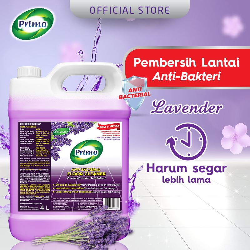 Floor Cleaner Lavender 4L - Pembersih Lantai Anti Bakteri