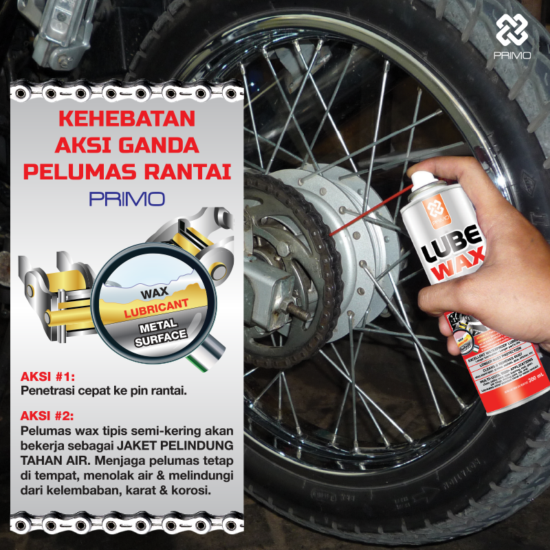 Lube Wax 300mL - Pelumas rantai dengan Lapisan Wax (Chain Lubricant With Wax)