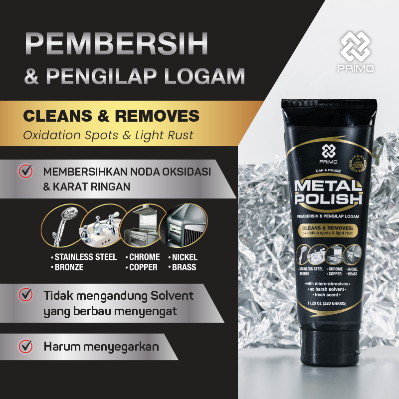 Metal Polish 320Gr - Metal Rust & Tarnish Remover & Metal Polish