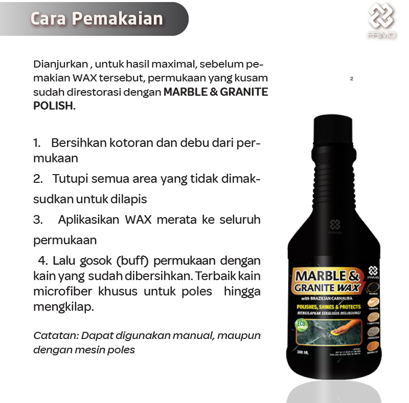 Marble & Granite Wax 300mL - Marble Granite Protector and Polisher
