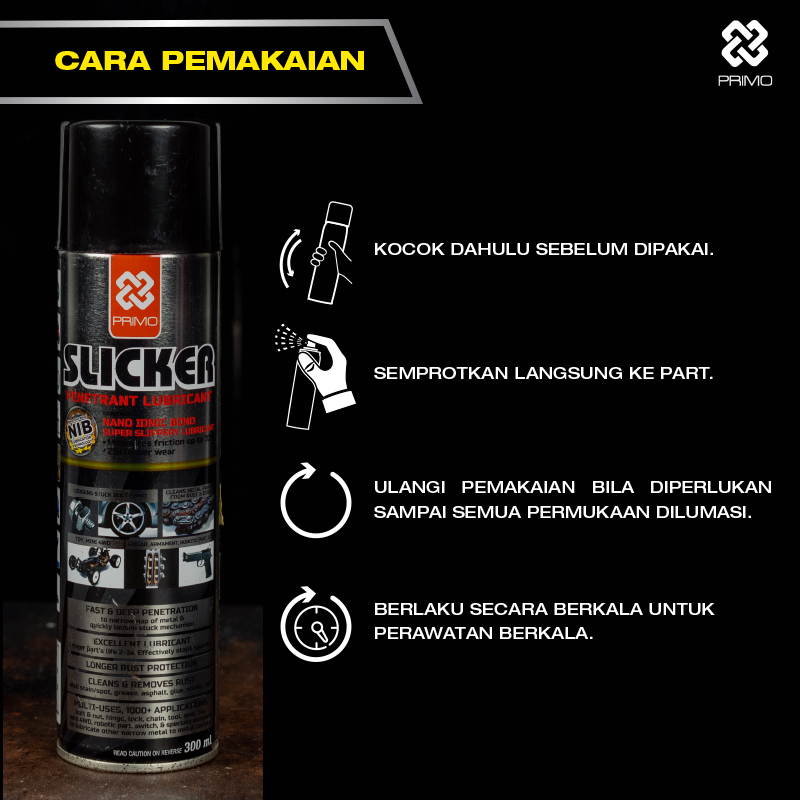 Slicker 300mL - Pelumas Super Licin Anti Karat Serbaguna (Lubricant Spray With NIB)