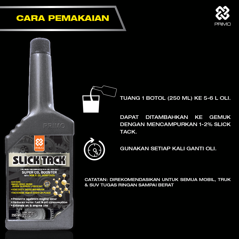 Slick Tack 250mL - Super Oil Booster With Multi Additives & Metal Treatment
