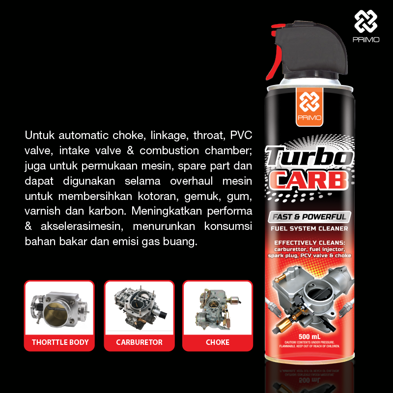 Turbo Carb 500mL - Pembersih Karburator Cepat dan Kuat