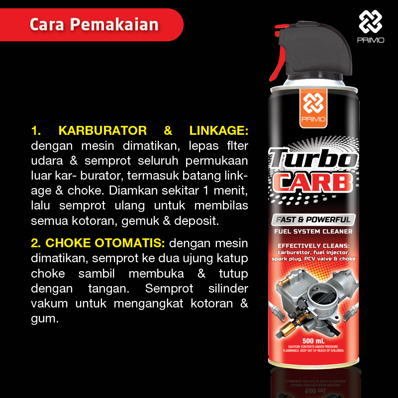 Turbo Carb 500mL - Pembersih Karburator Cepat dan Kuat
