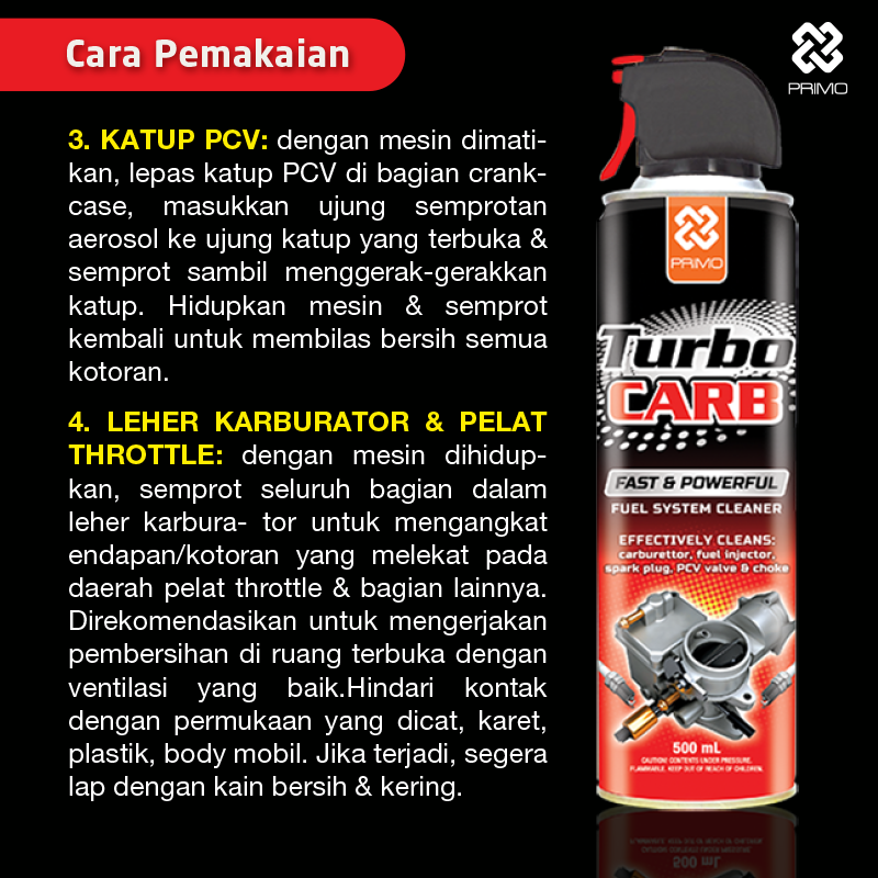 Turbo Carb 500mL - Pembersih Karburator Cepat dan Kuat