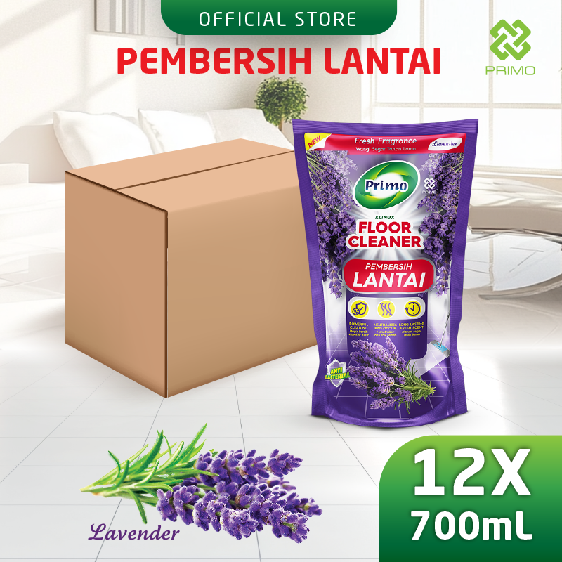 Floor Cleaner Lavender 12pcs x 700mL - Pembersih Lantai Anti Bakteri