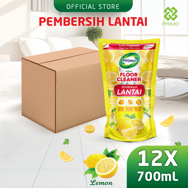 Floor Cleaner Lemon 12pcs x 700mL - Pembersih Lantai Anti Bakteri