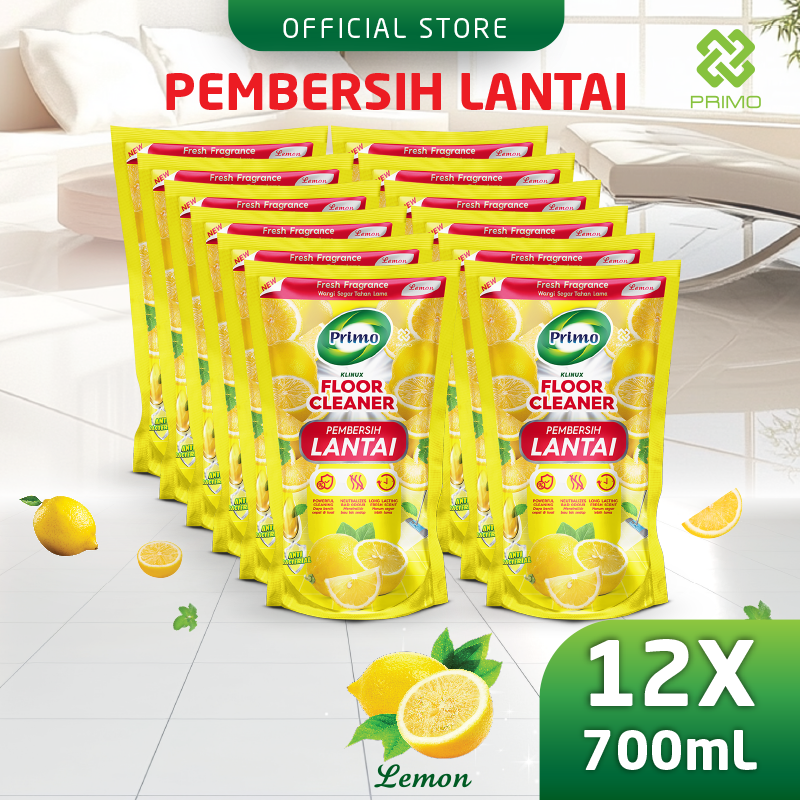 Floor Cleaner Lemon 12pcs x 700mL - Pembersih Lantai Anti Bakteri
