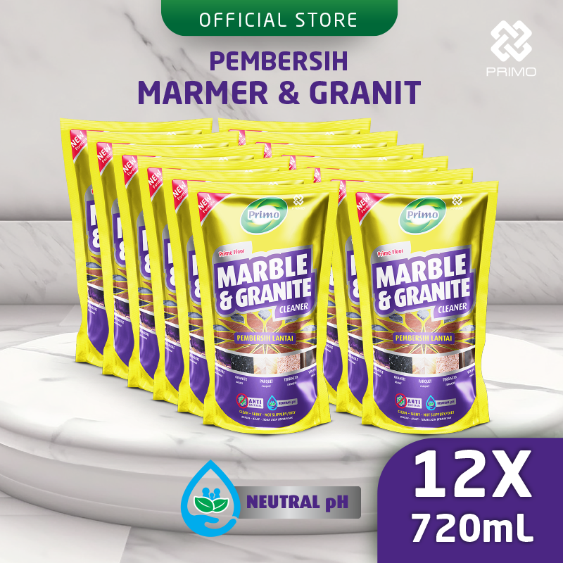 Marble & Granite Cleaner 12pcs x 720mL - Pembersih Lantai Marmer, Granit, Parquet Antibacterial