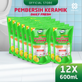 Porklin Daily Fresh 12pcs x 600ml - Pembersih Porselen, Keramik, Kamar Mandi & Toilet