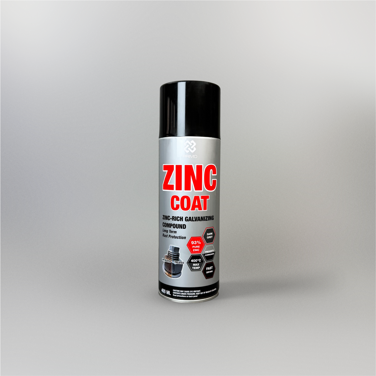 Zinc Coat 400mL - Anti-Rust & Corrosion Paint (Heavy Duty - Dark Grey)
