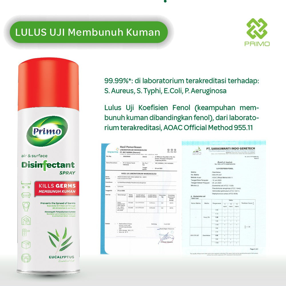 Eucalyptus Air & Surface Disinfectant Fogging Spray 500mL