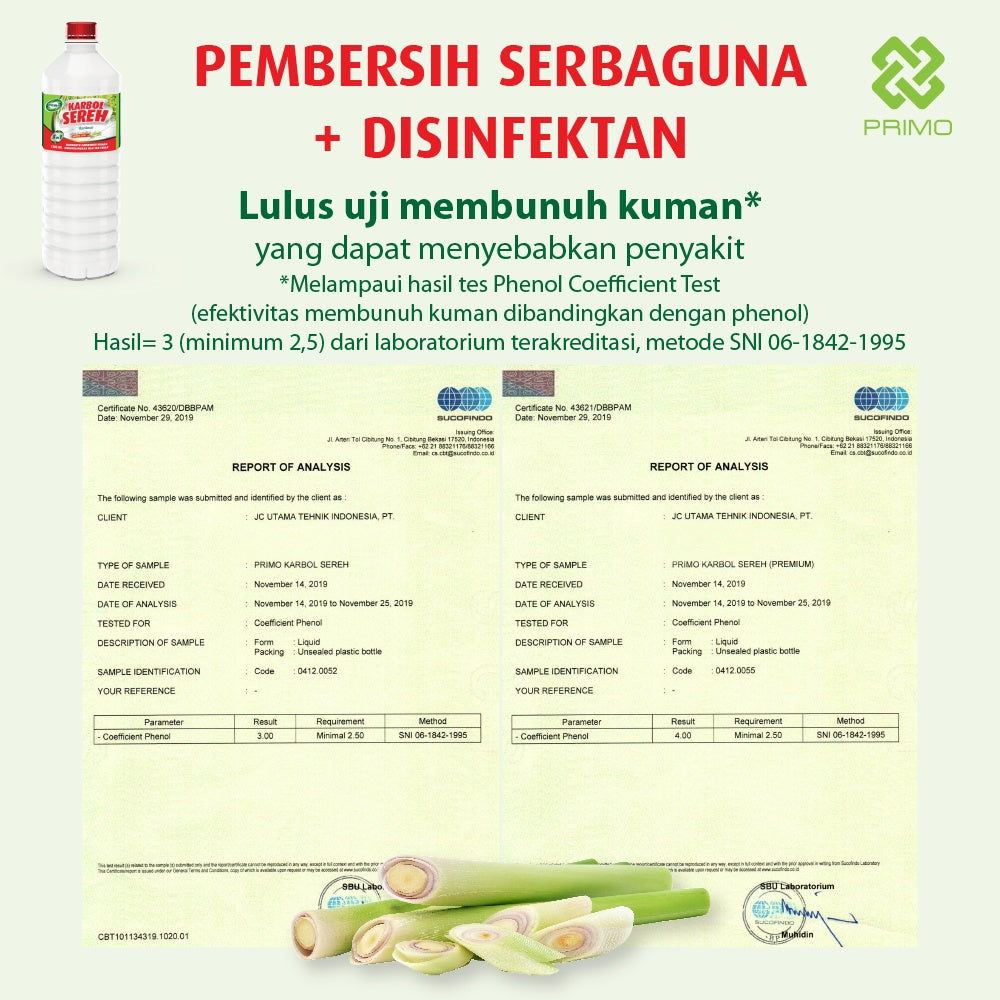 Authentic Citronella Lemongrass Carbolic Cleaner 1500mL - Multipurpose Disinfectant Anti-Germ Cleaner