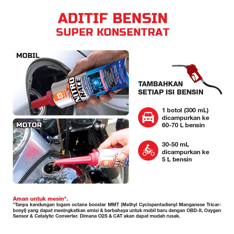 Nitro Race 300mL - Gasoline Booster with Nitroparaffin Technology
