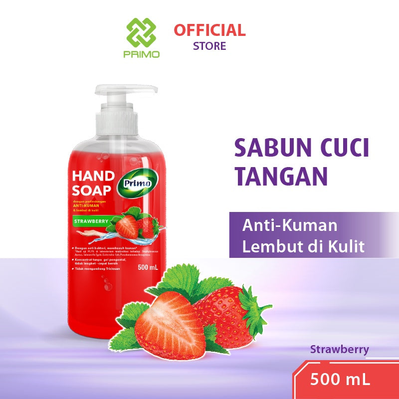 Handsoap Strawberry 500mL -  Sabun Cuci Tangan Anti Bacterial