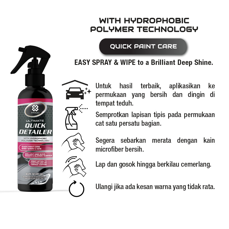Quick Detailer 251mL - Quick Paint Care Spray & Wipe